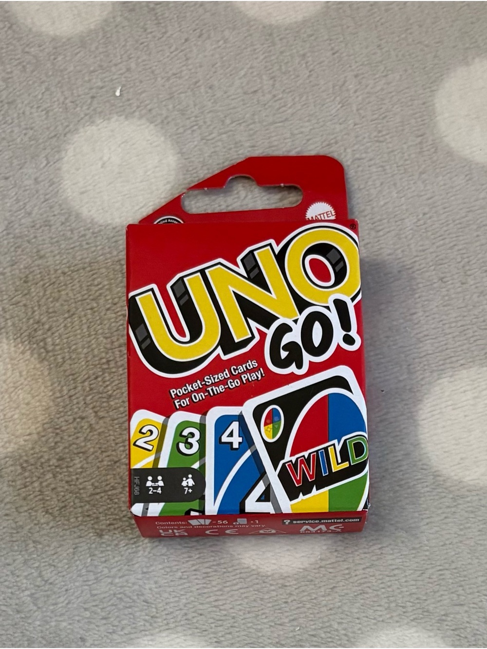 Uno GO! Pocket-Sized Card Game - 2.5 inch Cards - NEW